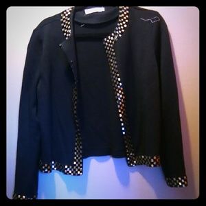A black sweater jacket